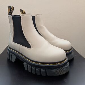 Dr. Martens Cream Platform Chelsea Boots